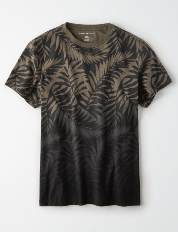 Tricou American Eagle, verde/negru