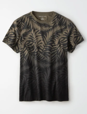 Tricou American Eagle, verde/negru