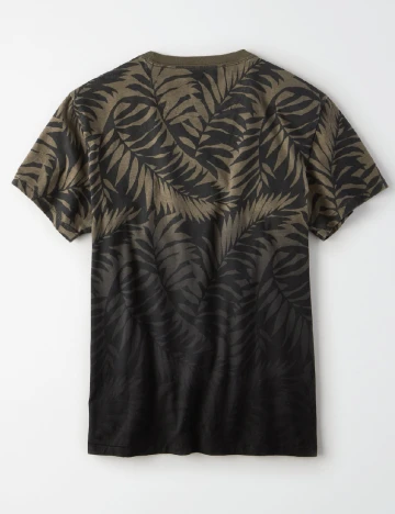 Tricou American Eagle, verde/negru