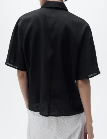 Camasa Mango, negru Negru