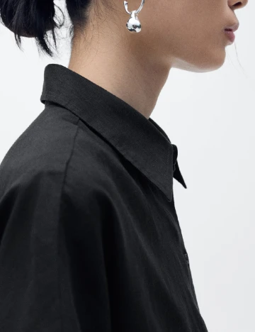 Camasa Mango, negru Negru