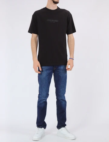 Tricou Oversize American Eagle, negru
