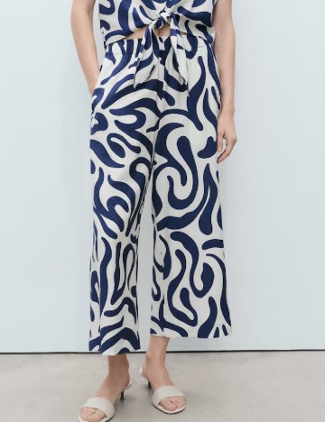 
						Pantaloni Mango, albastru