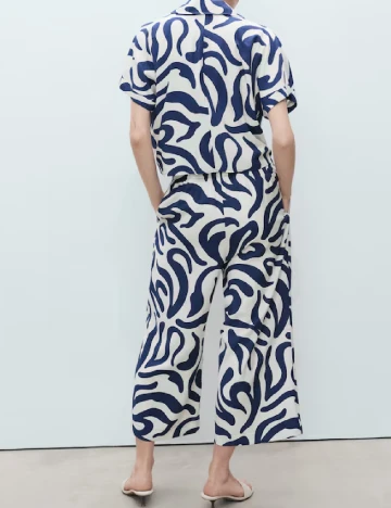 Pantaloni Mango, albastru