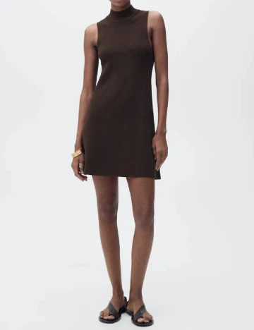 Rochie scurta Mango, maro