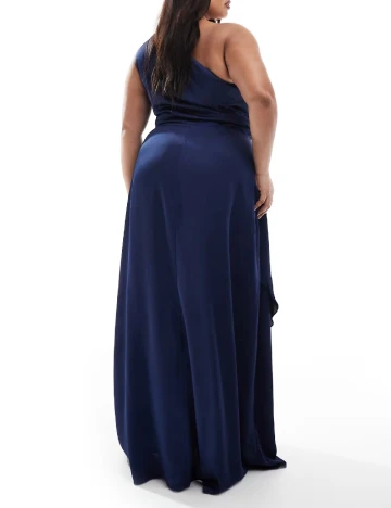 Rochie lunga TFNC London Plus Size, albastru Albastru