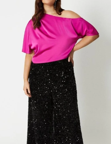 Bluza Coast Plus Size, magenta