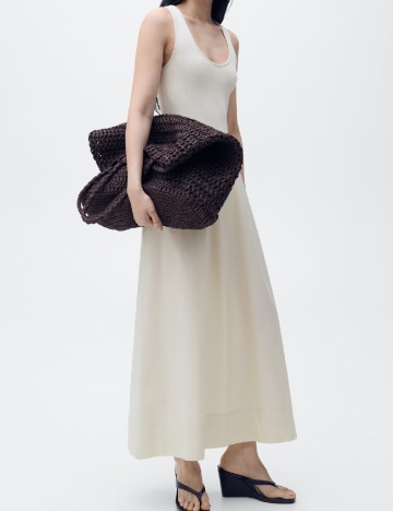
						Rochie lunga Mango, bej