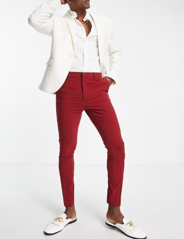 
						Pantaloni ASOS, rosu