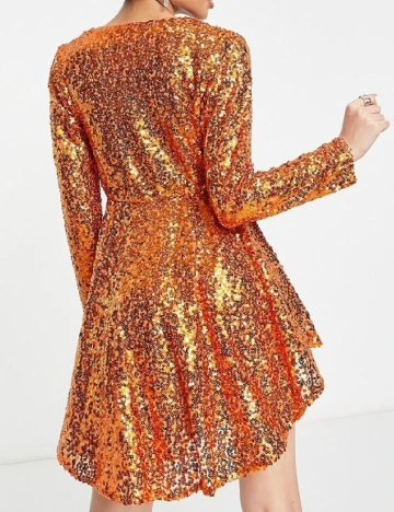Rochie scurta Collective The Label, portocaliu