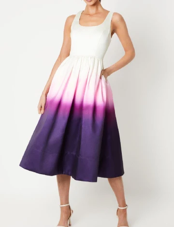 Rochie medie Coast, crem/mov
