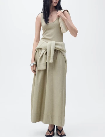 Rochie lunga Mango, verde