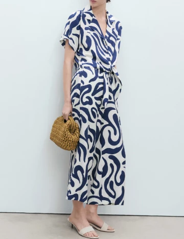 Camasa Mango, bleumarin Albastru