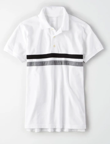 Tricou American Eagle, alb Alb