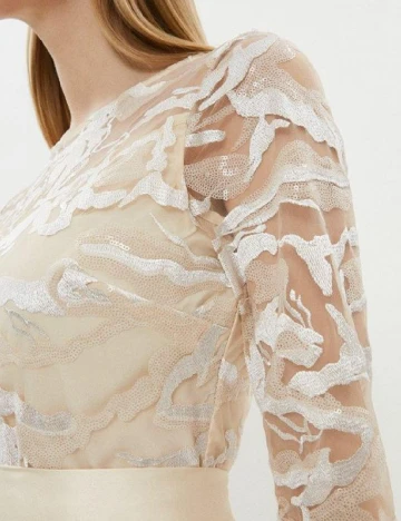 Rochie medie Coast, crem