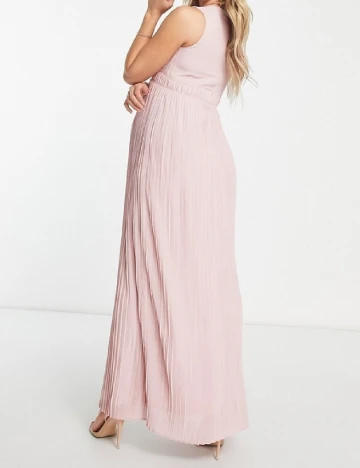 Rochie lunga TFNC London Maternity, roz pudra Roz
