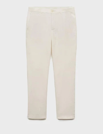 Pantaloni Mango, ecru