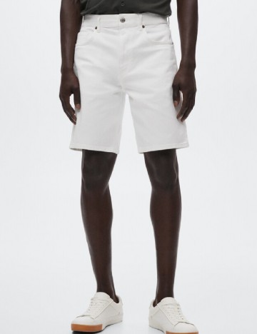 Pantaloni scurti Mango, alb