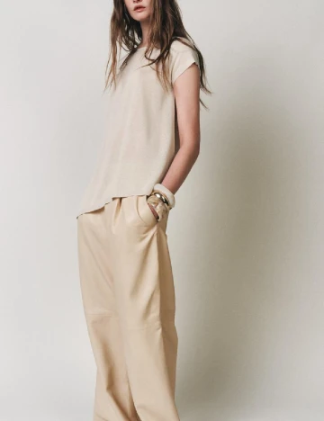 Tricou Zara, crem Crem
