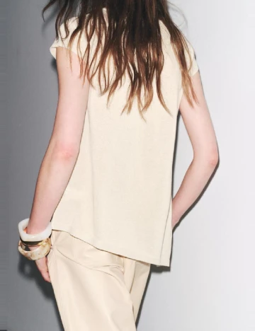 Tricou Zara, crem Crem