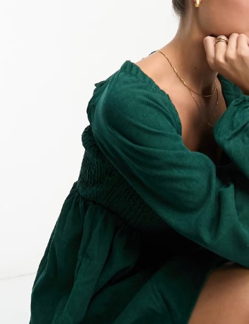 Rochie scurta Lola May, verde