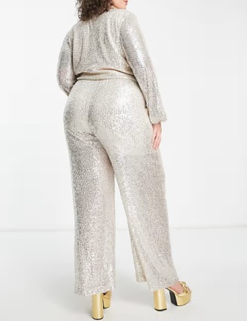 Camasa Flounce London Plus Size, crem