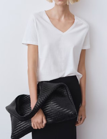 
						Tricou Mango, alb