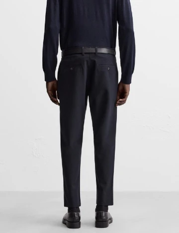 Pantaloni Zara, bleumarin Albastru