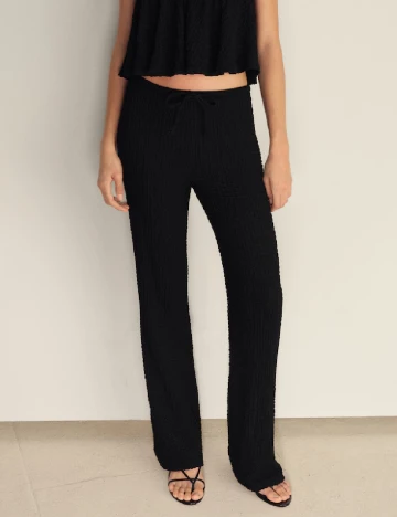 Pantaloni Mango, negru