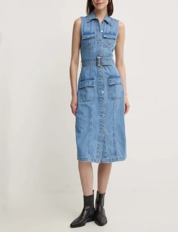 Rochie medie Pepe Jeans, albastru