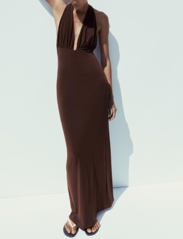 
						Rochie lunga Zara, maro