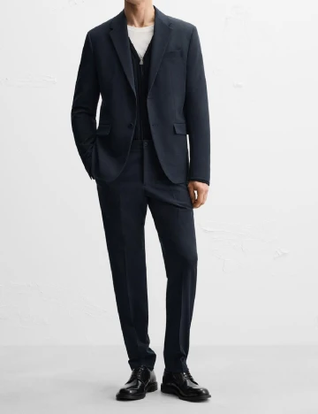 Pantaloni Zara, bleumarin Albastru