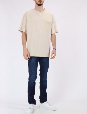 Tricou Jack&Jones, crem