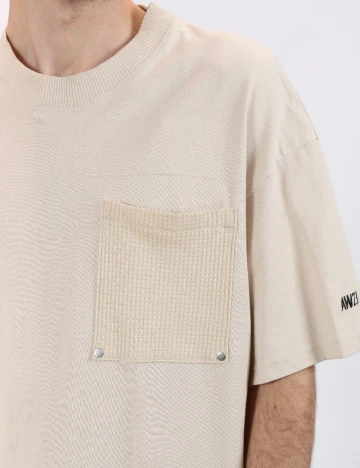 Tricou Jack&Jones, crem