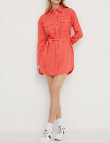 Rochie scurta Pepe Jeans, corai