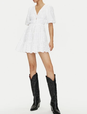 Rochie scurta Pepe Jeans, alb