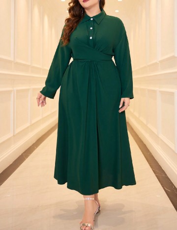 Rochie lunga SHEIN CURVE, verde