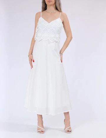 Rochie lunga Only, alb