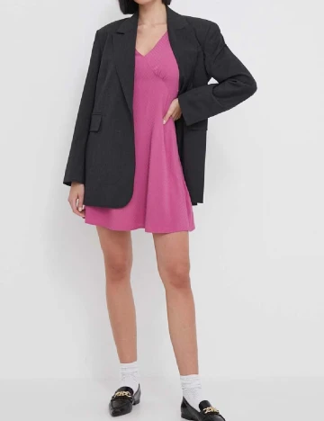 Rochie scurta Pepe Jeans, roz