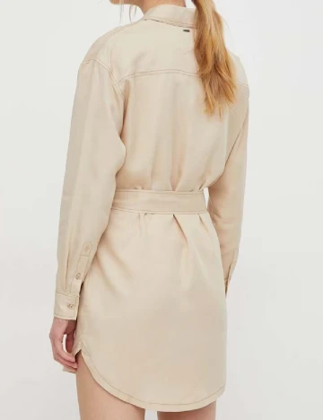 Rochie scurta Pepe Jeans, crem