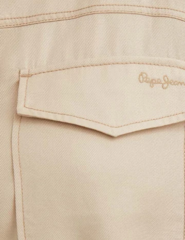 Rochie scurta Pepe Jeans, crem