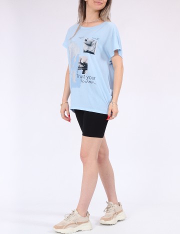 Tricou Only, albastru