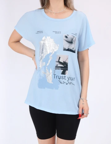 Tricou Only, albastru
