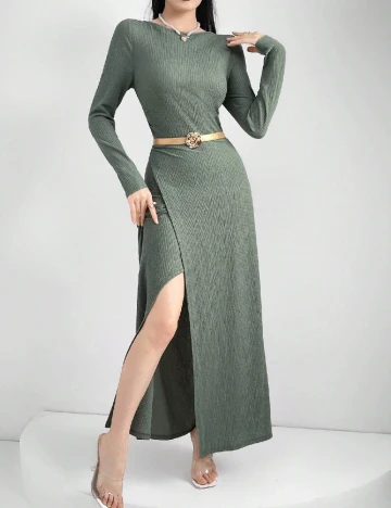 Rochie lunga SHEIN, verde
