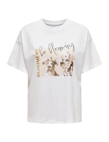 Tricou Only, alb