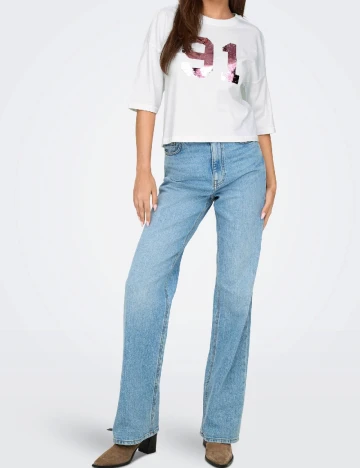 Tricou Only, alb
