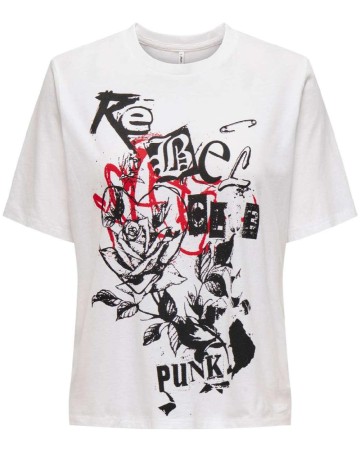 
						Tricou Only, alb