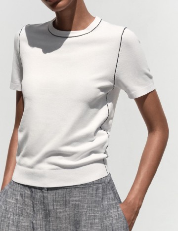 
						Tricou Zara, alb