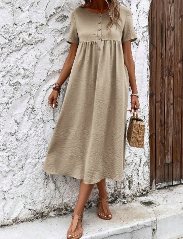 Rochie medie Emery Rose, crem