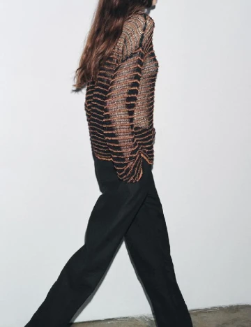 Bluza Zara, negru/maro